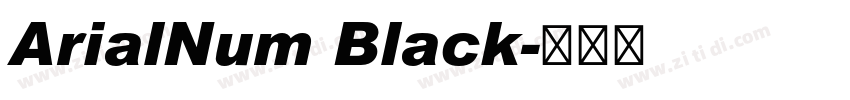 ArialNum Black字体转换